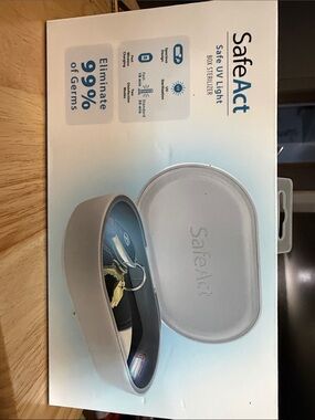White UV Light Sterilizer Box - Portable Electronics Sanitizer